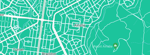 Map showing the location of Rodney Apps Plumbing in Ainslie, ACT 2602