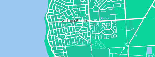 Map showing the location of Aldinga Plumbing Services in Aldinga Beach, SA 5173