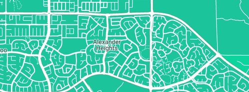 Map showing the location of Absolute Mini Excavation & Site Works in Alexander Heights, WA 6064