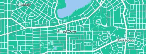 Map showing the location of Dragon Plumbing & Gasfitting in Alfred Cove, WA 6154