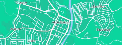 Map showing the location of AL's Plumbing Service in Alice Springs, NT 870