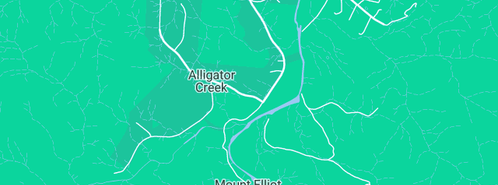 Map showing the location of Wright's Lil'digger in Alligator Creek, QLD 4816