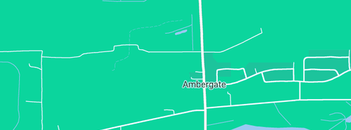 Map showing the location of Ambergate Plumbing in Ambergate, WA 6280