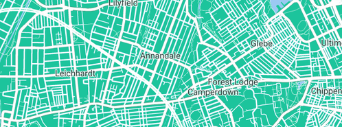 Map showing the location of Bridgeview Plumbing Company in Annandale, NSW 2038