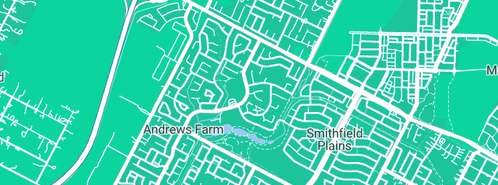 Map showing the location of Anr Master Plumbers in Andrews Farm, SA 5114