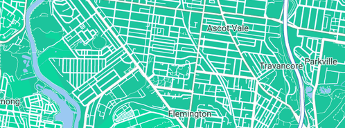 Map showing the location of Pipe & Cable Investigation Services Pty Limited in Ascot Vale, VIC 3032