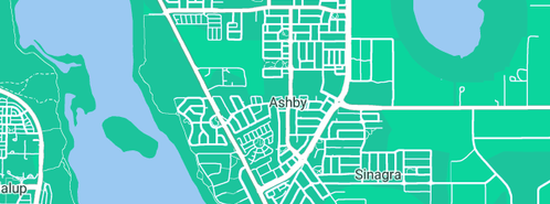 Map showing the location of Handyman Perth in Ashby, WA 6065