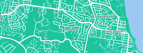 Map showing the location of Firstline Gasfitting Sunshine Coast in Aroona, QLD 4551