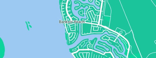 Map showing the location of Trevor's Plumbing Service in Banksia Beach, QLD 4507