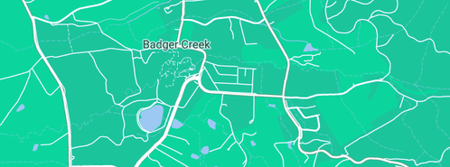 Map showing the location of Running Hot Plumbing P/L in Badger Creek, VIC 3777