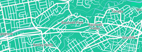 Map showing the location of M C Plumbing Services Pty Ltd in Bardwell Park, NSW 2207