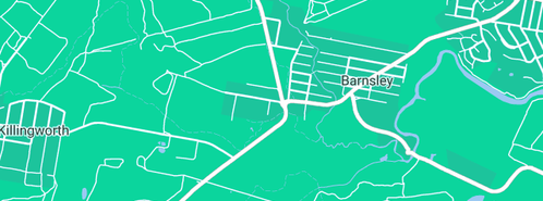 Map showing the location of Hancock Gas & Plumbing in Barnsley, NSW 2278