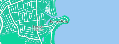 Map showing the location of Burton in Barrack Point, NSW 2528