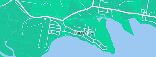 Map showing the location of Melchart in Basin View, NSW 2540