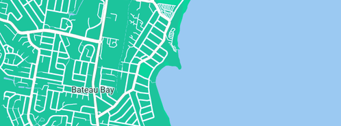 Map showing the location of A Grimwood in Bateau Bay, NSW 2261