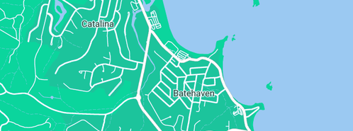 Map showing the location of Kevin Stuart Plumbing & Drainage in Batehaven, NSW 2536