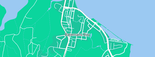 Map showing the location of O'Brien Plumbing Batemans Bay in Batemans Bay, NSW 2536