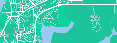 Map showing the location of Prestige plumbing & excavations in Bayview, NT 820