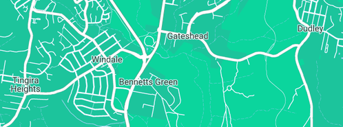 Map showing the location of NHC Plumbing in Bennetts Green, NSW 2290