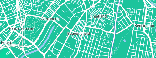 Map showing the location of Plumber Alexandria in Beaconsfield, NSW 2015