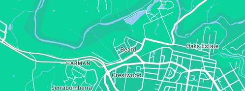 Map showing the location of O'Neill & Brown Plumbing Pty Ltd in Beard, ACT 2620