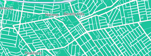 Map showing the location of Soneta Plumbing Sydney in Beverly Hills, NSW 2209