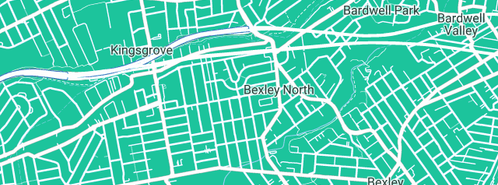 Map showing the location of Purified Plumbing Solutions in Bexley North, NSW 2207