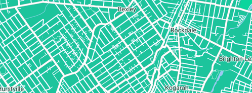 Map showing the location of Emac Plumbing in Bexley, NSW 2207