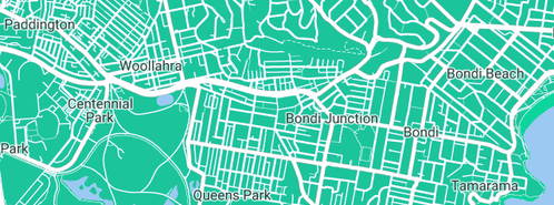 Map showing the location of Proforce Plumbing in Bondi Junction, NSW 2022