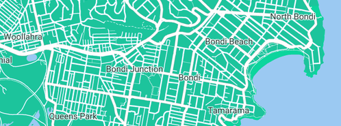 Map showing the location of Apex Backflow Prevention Services in Bondi, NSW 2026