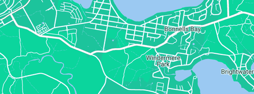 Map showing the location of Burgess Plumbing & Drainage in Bonnells Bay, NSW 2264