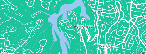 Map showing the location of William Wallace Plumbing in Bonnet Bay, NSW 2226