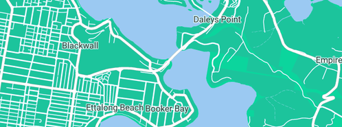 Map showing the location of A.B. & J.E. Jackson in Booker Bay, NSW 2257