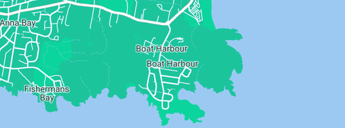 Map showing the location of Chad Warrington Plumbing in Boat Harbour, NSW 2316