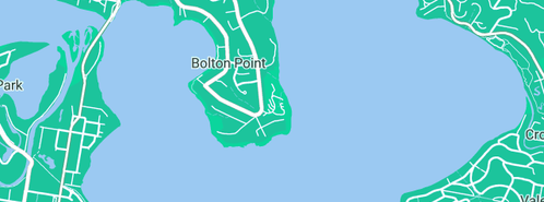 Map showing the location of Boggs R E in Bolton Point, NSW 2283