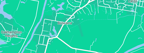 Map showing the location of Nigel James Plumbing Contractor in Bolwarra, NSW 2320