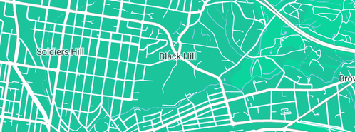 Map showing the location of Jason Carey LAB Plumbing in Black Hill, VIC 3350