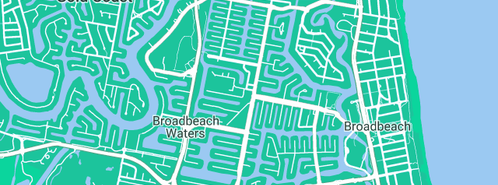 Map showing the location of Everyday Plumbing Services in Broadbeach Waters, QLD 4218