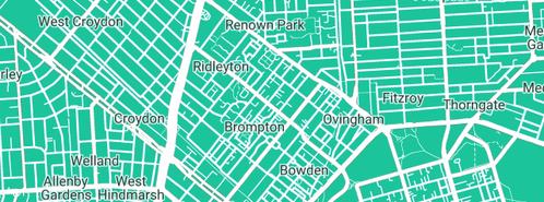 Map showing the location of Johnson Plumbers in Brompton, SA 5007