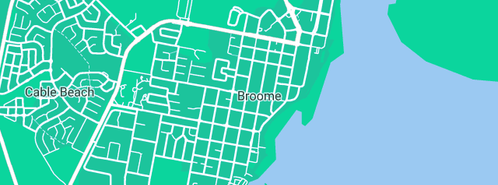 Map showing the location of Hutton Plumbing And Gas in Broome, WA 6725