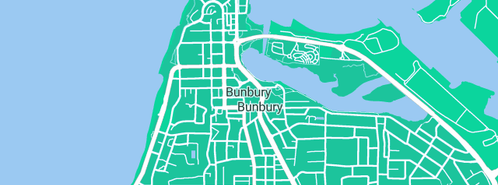 Map showing the location of City Auto Gas in Bunbury, WA 6230