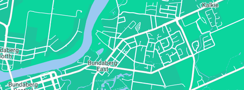 Map showing the location of O'Brien Plumbing Bundaberg in Bundaberg East, QLD 4670