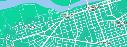 Map showing the location of Plumbwise Pty Ltd in Bundaberg West, QLD 4670