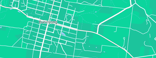 Map showing the location of Huggins Gas Fitters in Buninyong, VIC 3357