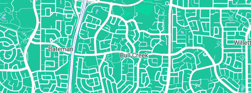 Map showing the location of Domestic Plumbing Gas & Air Conditioning in Bull Creek, WA 6149