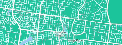 Map showing the location of TJW Plumbing Pty Ltd in Burnside Heights, VIC 3023