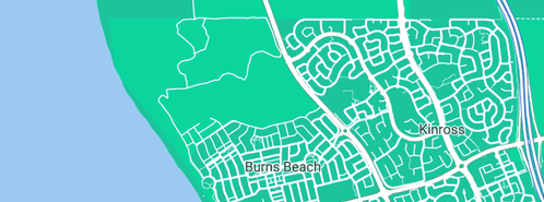 Map showing the location of AmaPlumber Plumbing & Gas in Burns Beach, WA 6028