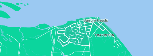 Map showing the location of Jones Stan in Burrum Heads, QLD 4659