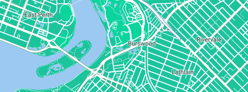 Map showing the location of Plumber Clarkson in Burswood, WA 6100