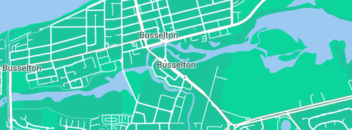 Map showing the location of Precision Drainage in Busselton, WA 6280